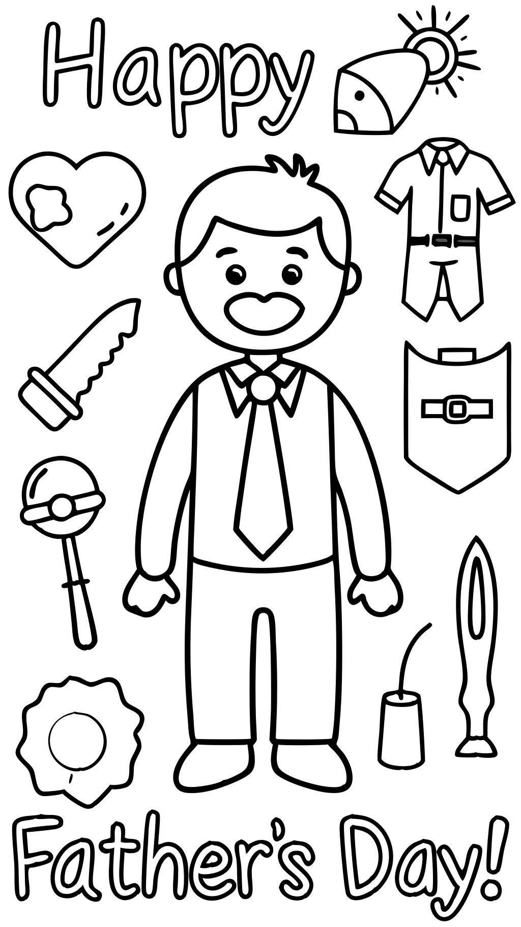 fathers day coloring page free printable